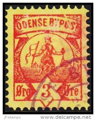 ODENSE BYPOST. 1886. 3 ØRE.  (Michel: DAKA  14) - JF107782 - Local Post Stamps