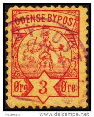 ODENSE BYPOST. 1886. 3 ØRE.  (Michel: DAKA  9) - JF107784 - Local Post Stamps