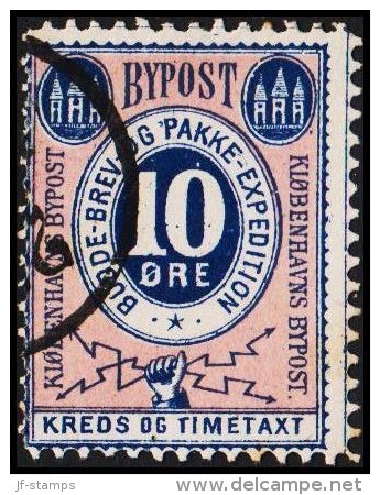 KIØBENHAVNS BYPOST. 1884. 10 ØRE.  (Michel: DAKA 15) - JF107778 - Local Post Stamps