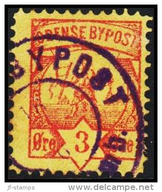 ODENSE BYPOST. 1886. 3 ØRE.  (Michel: DAKA  14) - JF107780 - Local Post Stamps