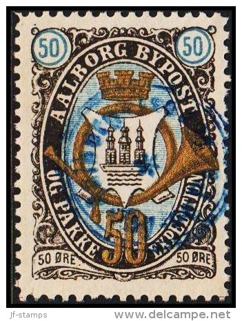 AALBORG BYPOST. 1887. 50 ØRE.  (Michel: DAKA 33) - JF107834 - Lokale Uitgaven