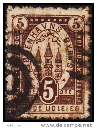 KIØBENHAVNS BYPOST. 1889. 5 ØRE.  (Michel: DAKA 39) - JF107807 - Lokale Uitgaven