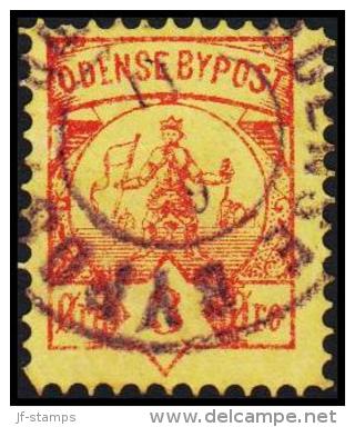 ODENSE BYPOST. 1886. 3 ØRE.  (Michel: DAKA  14) - JF107783 - Emisiones Locales