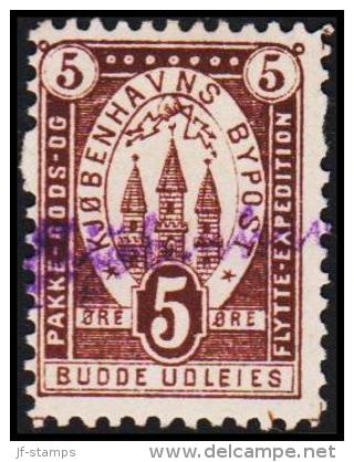 KIØBENHAVNS BYPOST. 1889. 5 ØRE.  (Michel: DAKA 39) - JF107810 - Local Post Stamps