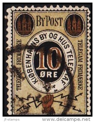 KIØBENHAVNS BYPOST. 1880. 10 ØRE.  (Michel: DAKA 6) - JF107831 - Local Post Stamps