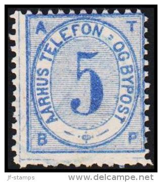 AARHUS TELEFON OG BYPOST. 1884. 5 ØRE.  (Michel: DAKA 2) - JF107875 - Local Post Stamps