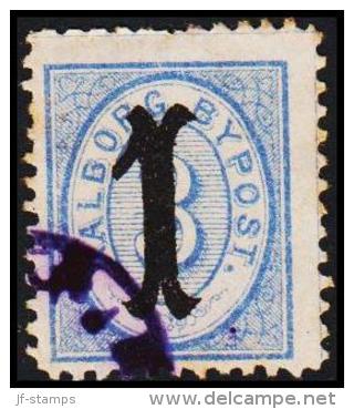 AALBORG BYPOST. 1886. 1/3 ØRE.  (Michel: DAKA 17 TYPE 1) - JF107882 - Local Post Stamps
