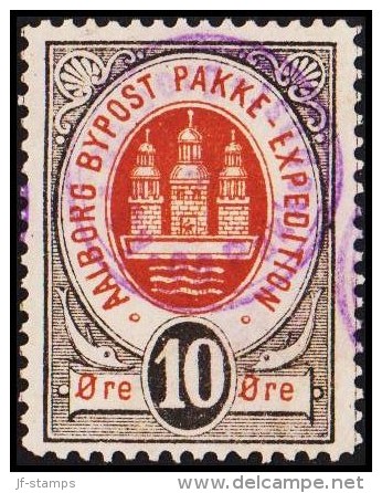 AALBORG BYPOST. 1886. 10 ØRE.  (Michel: DAKA 10) - JF107926 - Emisiones Locales