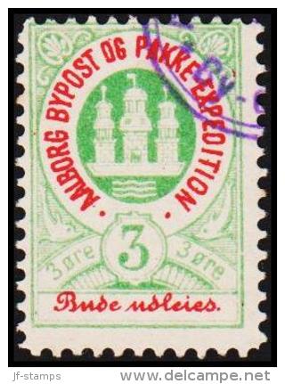 AALBORG BYPOST. 1885. 3 ØRE.  (Michel: DAKA 3) - JF107944 - Lokale Uitgaven