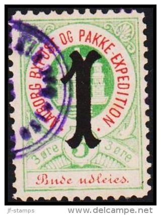 AALBORG BYPOST. 1886. 1/3 ØRE.  (Michel: DAKA 23) - JF107899 - Local Post Stamps