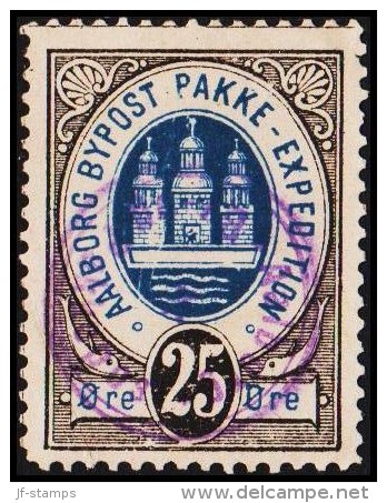 AALBORG BYPOST. 1886. 25 ØRE.  (Michel: DAKA 12) - JF107920 - Emissioni Locali