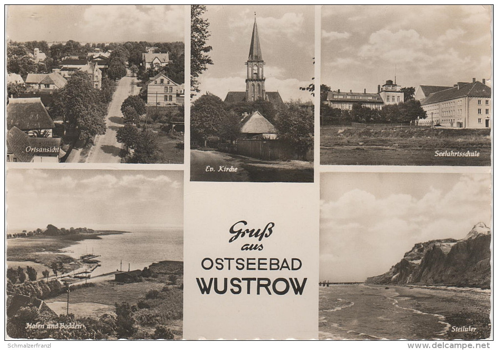 AK Ostseebad Wustrow Fischland Kirche Hafen Bodden Seefahrtsschule Bei Ahrenshoop Niehagen Dierhagen Graal Darss DDR - Barth