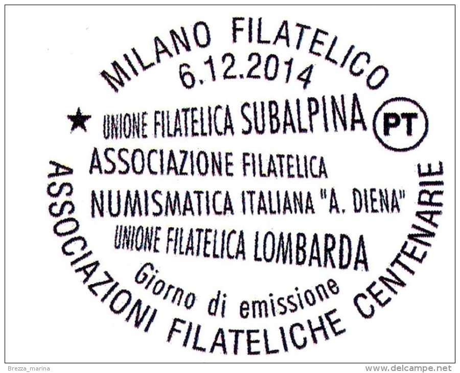 Nuovo - ITALIA - 2014 - Cartolina Postale - Associazioni Filateliche Centenarie - 0,80 € • Notiziari - Cod. A Barre 1576 - Interi Postali