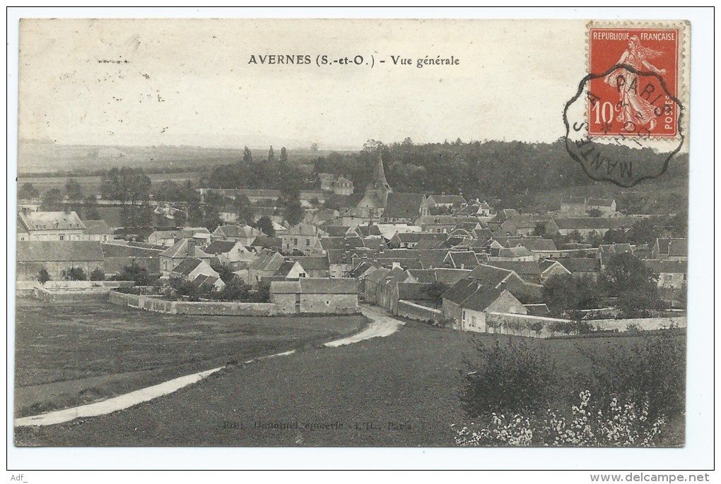 CPA AVERNES, VUE GENERALE, VAL D'OISE 95 - Avernes