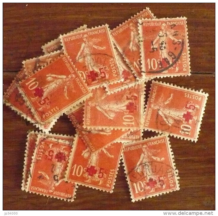 FRANCE Yvert N° 146 Oblitéré. Used. 17 Pieces Pour Etudes (cachet, Couleur, Etc....) Cote Plus De 100 Euros - Vrac (max 999 Timbres)