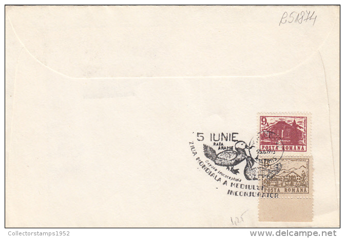 R51874- BIRDS, WHITE HEADED DUCK, SPECIAL POSTMARK AND STAMP ON COVER, 1993, ROMANIA - Ducks