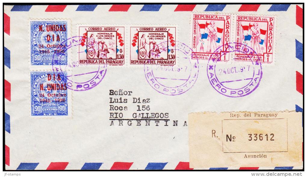 1957. UN. 2 X 90 C. N. UNIDAS DIA 24 Octubre 1945 - 1956. ASUNCION AERO POSTAL 24. OCT.... (Michel: 777) - JF108831 - Sonstige - Amerika