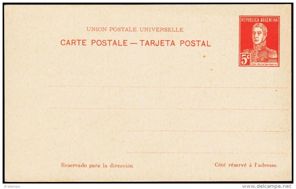 CARTE POSTAL - TARJETA POSTAL. 5 CENTAVOS.  (Michel: ) - JF108947 - Enteros Postales