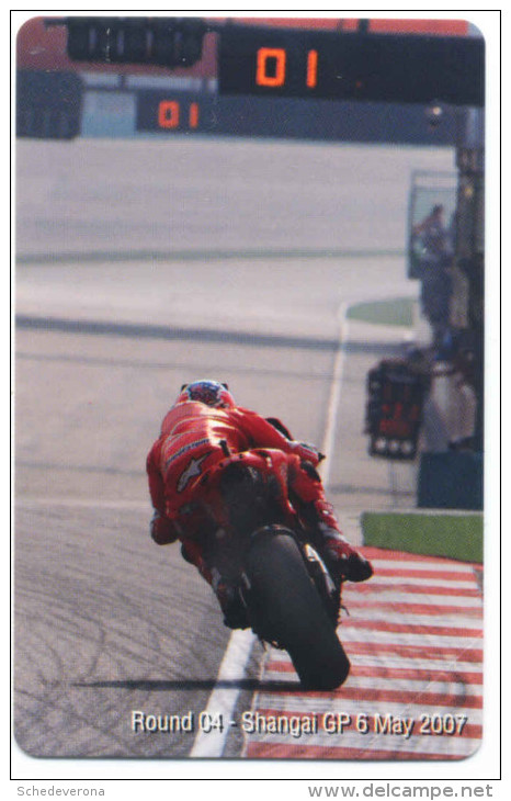 DUCATI CORSE GP SHANGAI SCHEDA TELEFONICA TELECOM 2424 - Pubbliche Speciali O Commemorative