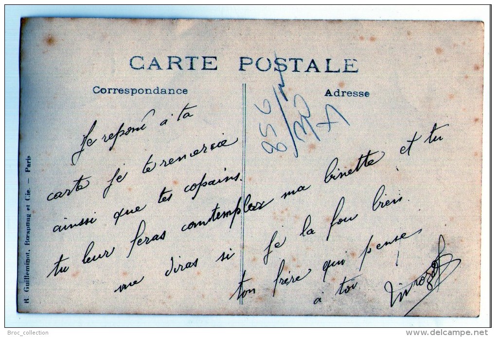 Escrime, Carte Photo D´un Escrimeur Envoyée Par Lui-même, R. Guilleminot, Boespflug Et Cie, 2 Scans - Escrime
