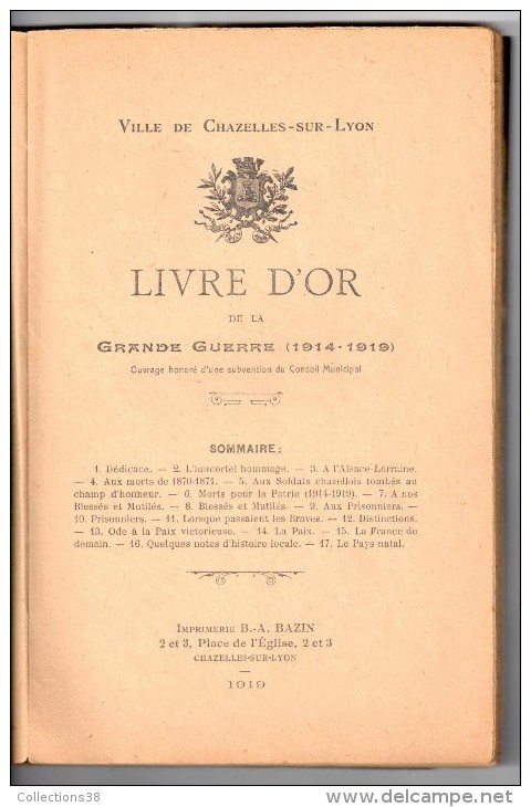 VP66/15- Livre D'Or De La Grande Guerre - 1914-18