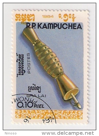 REPUBBLICA KAMPUCHEA 1984 STRUMENTI MUSICALI USATO - Kampuchea