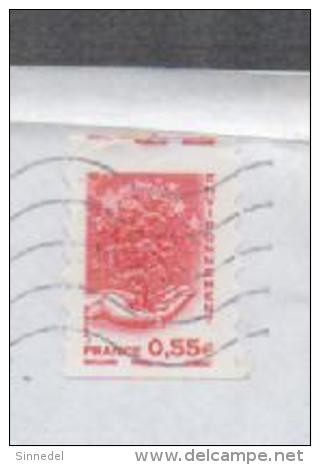 Lettre Avec Timbre  Beaujard  0.55 € Rouge Issue De Carnet Environnement  Decalage Horinzontale  Vers Le Haut - Covers & Documents