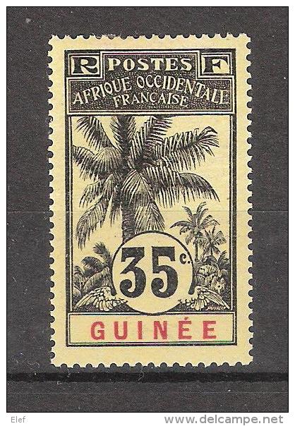 GUINEE FRANCAISE, 1906,Type Palmier, Yvert N° 41 , 35 C Noir / Jaune Neuf * / MH  TTB ! - Nuevos