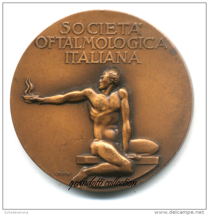 PROF. ANTONIO GRIGNOLO SOCIETÁ OFTALMOLOGICA ITALIANA MEDAGLIA 1976 - Professionnels/De Société