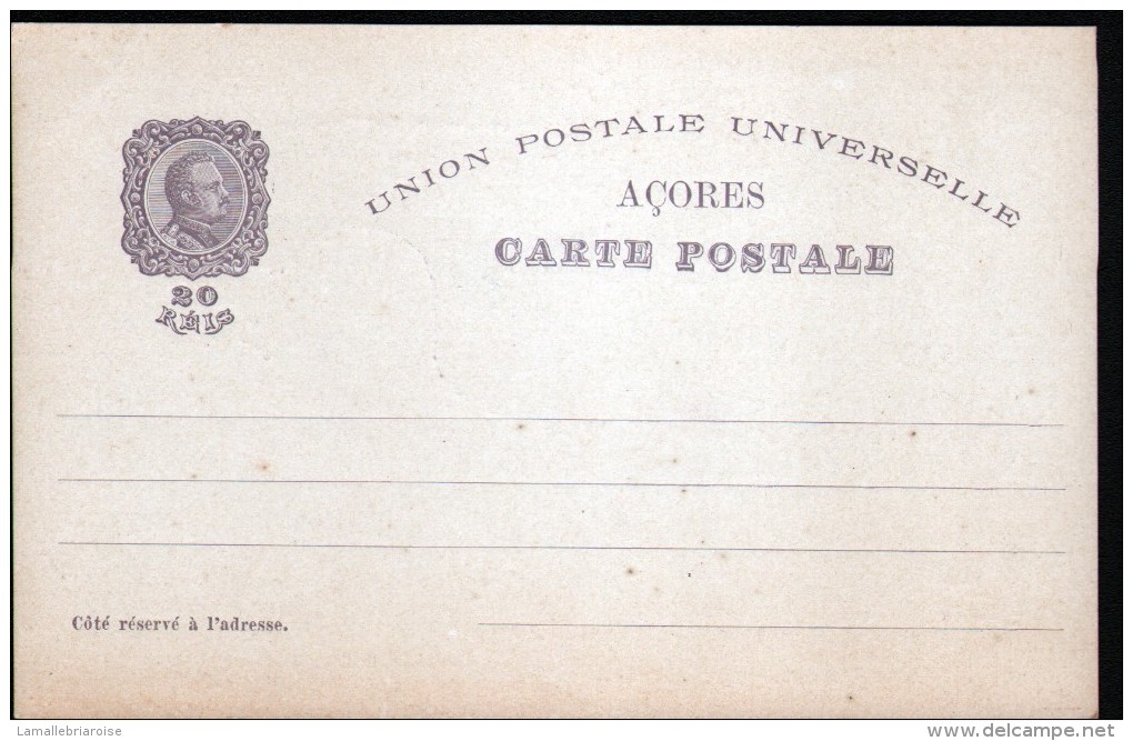 PORTUGAL, ENTIER POSTAL, 2 SCANS, ACORES - Postal Stationery