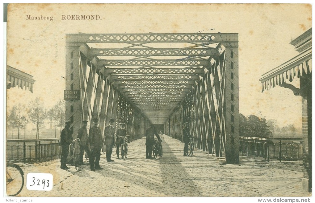 ROERMOND * LIMBURG * MAASBRUG * CPA * ANSICHTKAART * GELOPEN IN 1912 NAAR TILBURG * NVPH NR 51  (3293) - Roermond