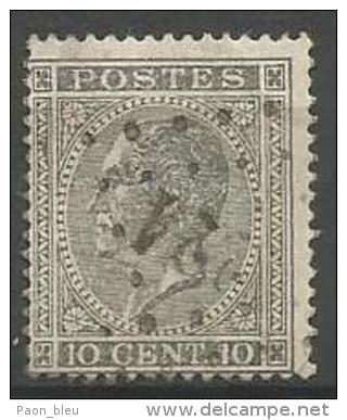 Belgique - Leopold Ier - N°17A - Obl. LP221 LODELINSART (Nipa+75) - 1865-1866 Linksprofil