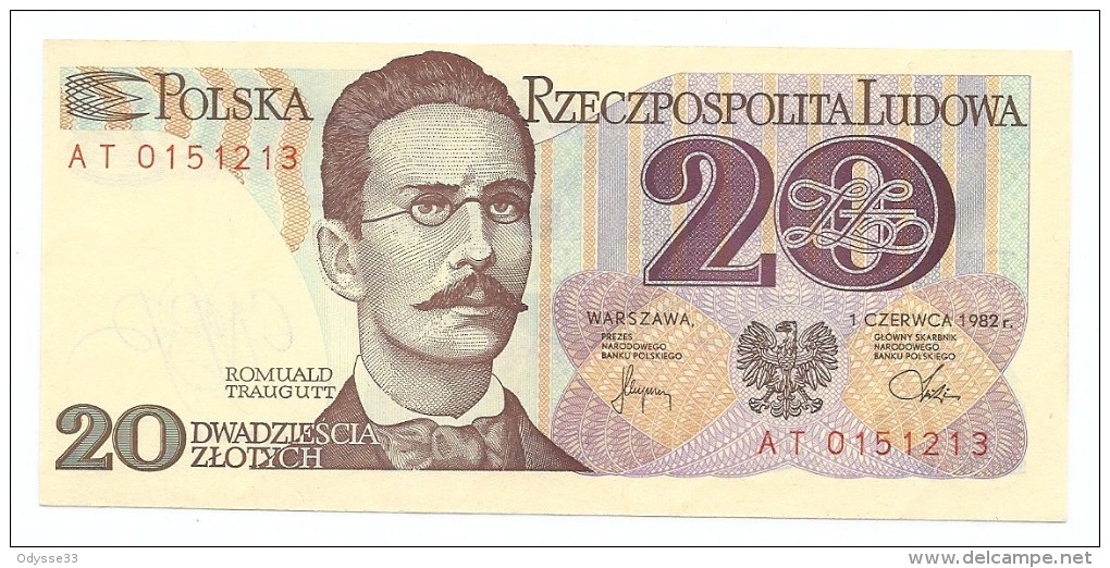 - A .1982 - 20 Zlotych - Neuf - N° AT 0151213 - - Pologne