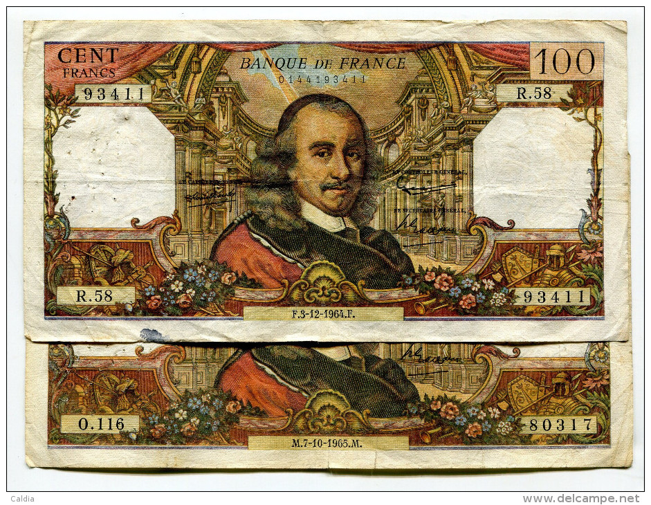 P France 100 Francs "" CORNEILLE "" 1964  + 1965 # 2 - 100 F 1964-1979 ''Corneille''