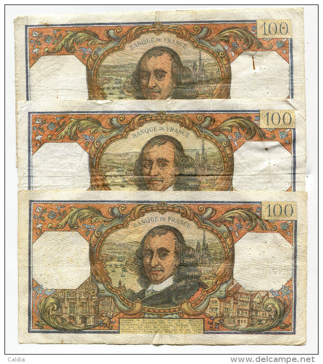 P France 100 Francs "" CORNEILLE "" 1968  - 3 Dates Différentes ! - 100 F 1964-1979 ''Corneille''