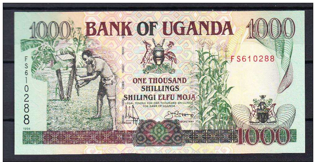 UGANDA 1994  1000 SHILLINGS  NUEVO SIN CIRCULAR UNCIRCULATED.PICK Nº 36   VER FOTO.B 078 - Uganda