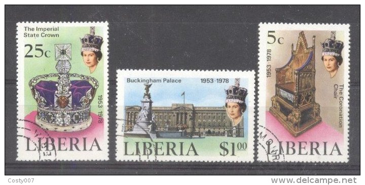 Liberia 1978 Elizabeth Silver Coronation Used DE.107 - Liberia