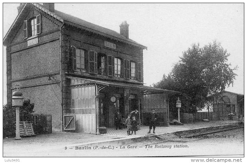 CPA - BARLIN (62) - Cheminots En Gare De Barlin - Barlin