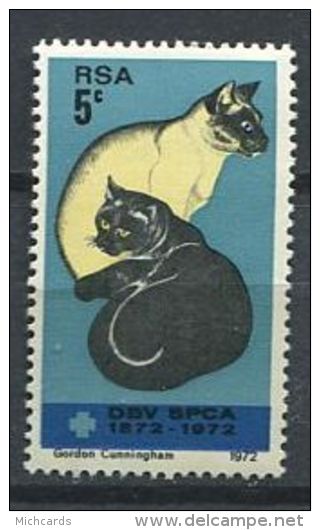 137 AFRIQUE DU SUD (RSA) 1972 - Chats Siamois Et Noir (Yvert 337) Neuf ** (MNH) Sans Trace De Charnière - Ongebruikt