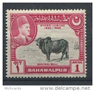 137 BAHAWALPUR 1949 - Bovin Zebu (Yvert 21)  Neuf ** (MNH) Sans Trace De Charnière - Bahawalpur