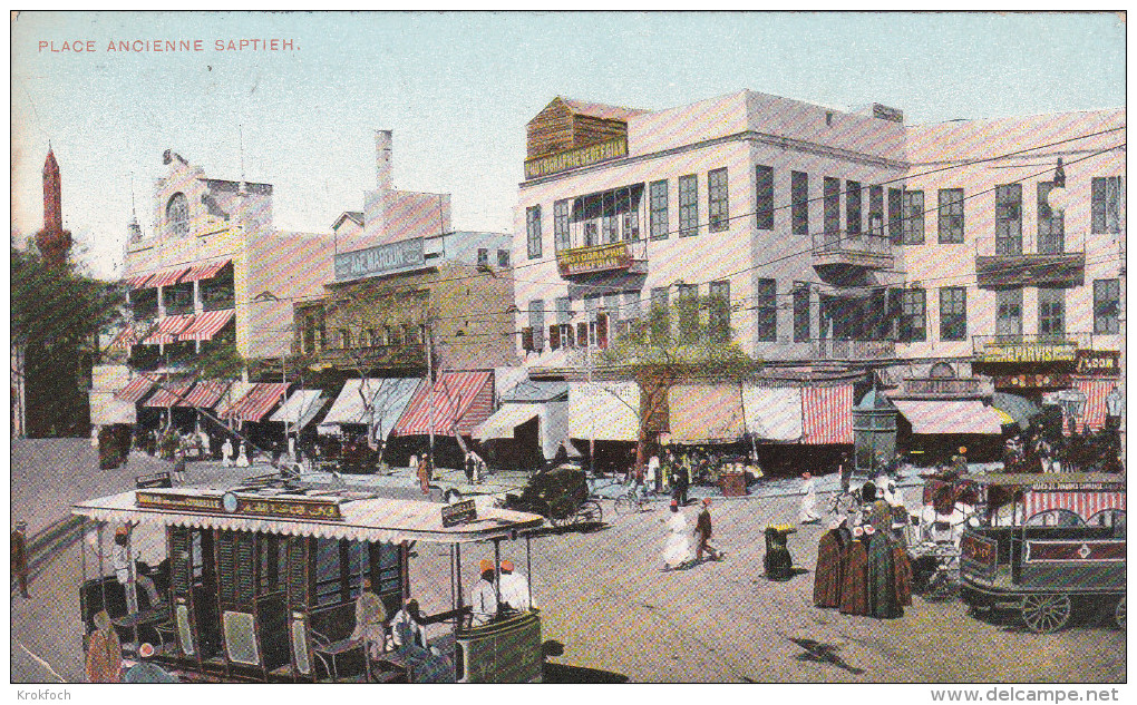 Cairo - Place Saptieh - Le Caire - Tramway - 1909 - Caïro