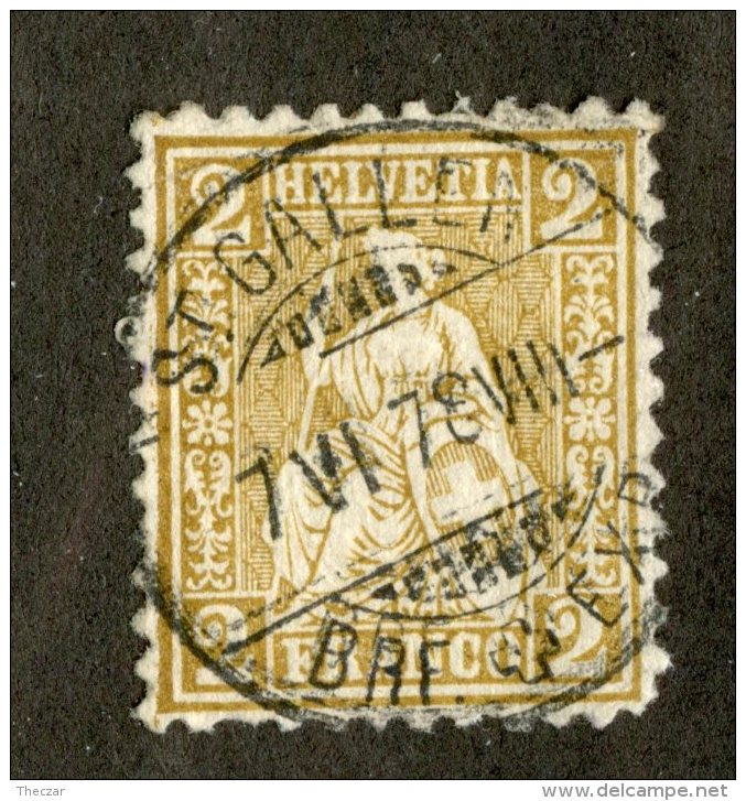 3696   Swiss 1867   Mi.#29 (o)  Scott #52  Cat. 2.€ -Offers Welcome!- - Gebraucht