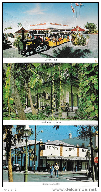 KEY WEST - FLORIDA - SOUVENIR FOLDER OF KEY WEST - CARNET SOUVENIR - 12 PHOTOS - BY KEYS COLOR GRAPHICS - Key West & The Keys