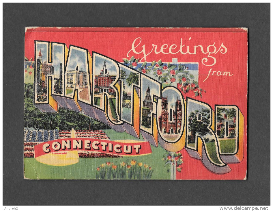 HARTFORD - CONNECTICUT - SOUVENIR FOLDER OF HARTFORD - CARNET SOUVENIR - 18 PHOTOS - Hartford