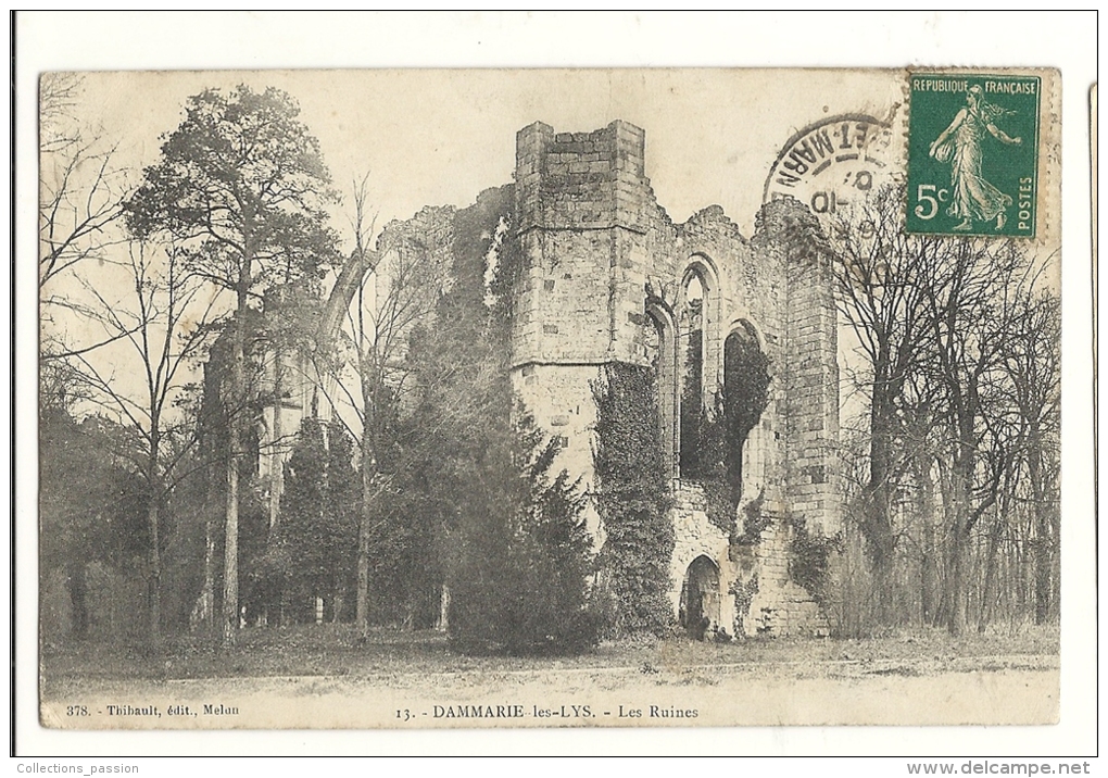 Cp, 77, Dammarie-les-Lys, Les Ruines, Voyagée - Dammarie Les Lys