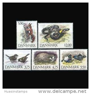 DENMARK 1994 - Scott# 1012-6 Wild Animals Set Of 5 MNH (XG172) - Ungebraucht