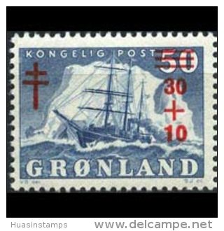 GREENLAND 1958 - Scott# B1 Polar Ship Surch. Set Of 1 MNH (XJ087) - Neufs