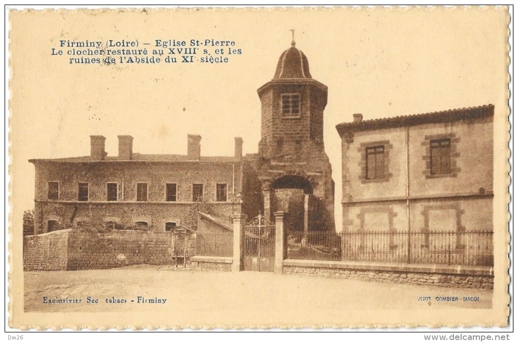 Firminy - Eglise St Saint-Pierre - Le Clocher Restauré Et Les Ruines De L'Abside - Exclusivité Sec Tabacs - Firminy