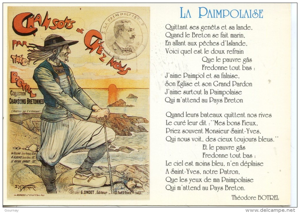 Paimpol "La Paimpolaise" De T. Botrel - Illustration I. H. Vincent - Coll Ch. J. Hiron  éd Jack N - Paimpol