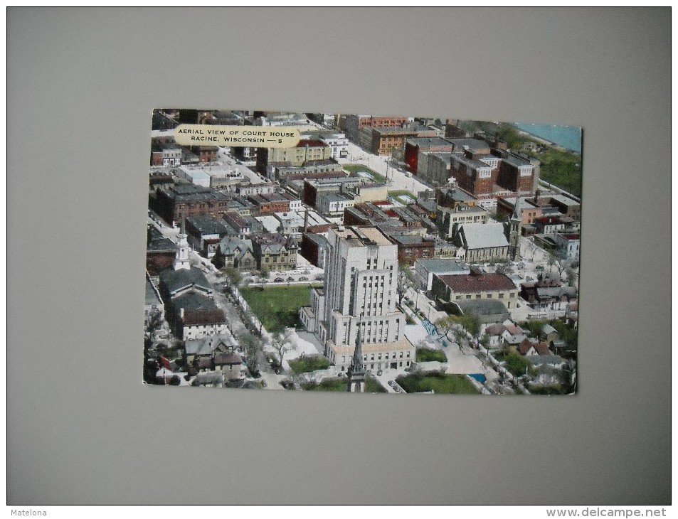 ETATS UNIS WI WISCONSIN  AERIAL VIEW OF COURT HOUSE RACINE - Racine